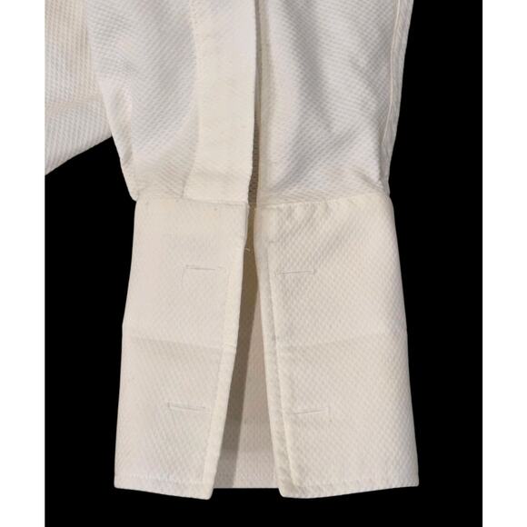 Vintage Hong Kong Hilton Hotel Custom Shirt French Cuff Elegant Tailor White Red - Picture 7 of 10